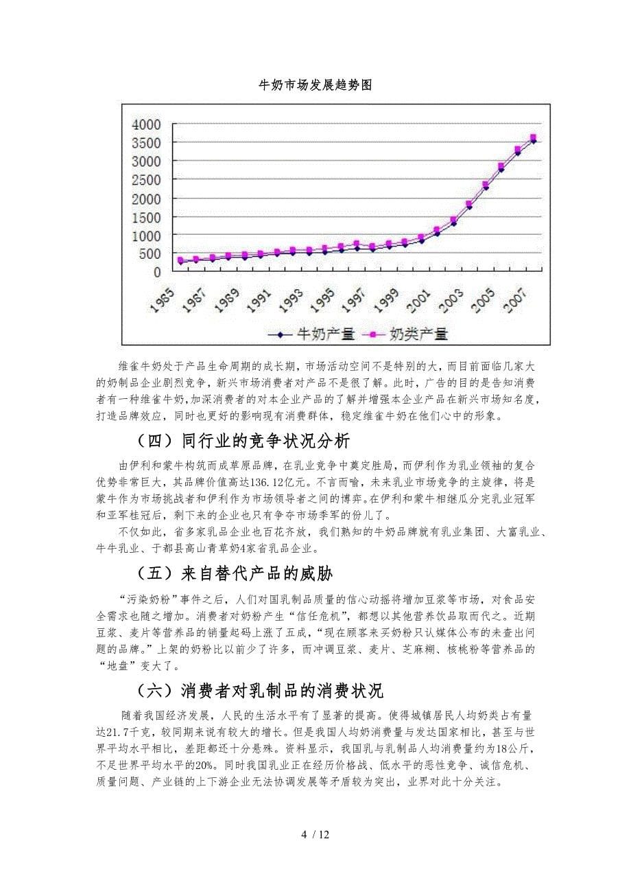 牛奶广告策划实施方案书范本_第5页