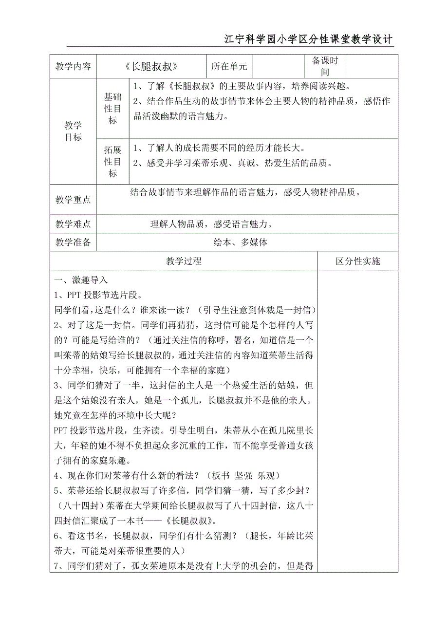 《长腿叔叔》阅读推荐课_第1页