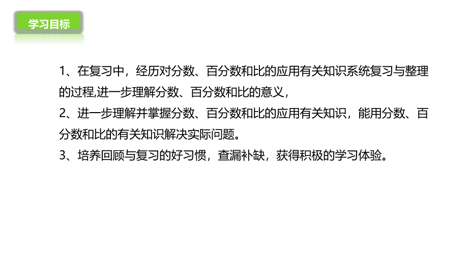 北师大版六年级上册数学课件-总复习82分数百分数和比分数百分数和比的应用-课件_第2页