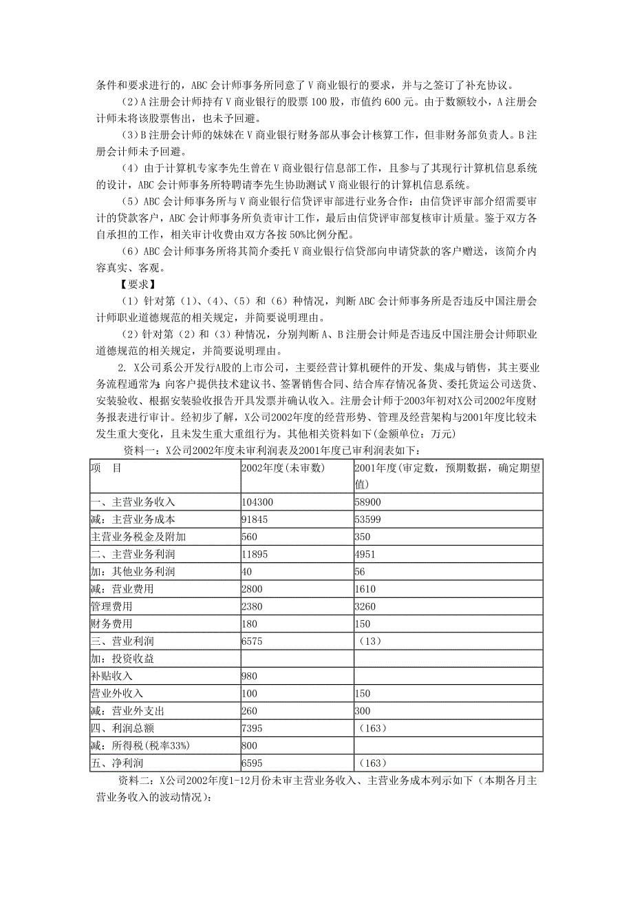 Valzmi审计学试卷四(附：评分标准)_第5页