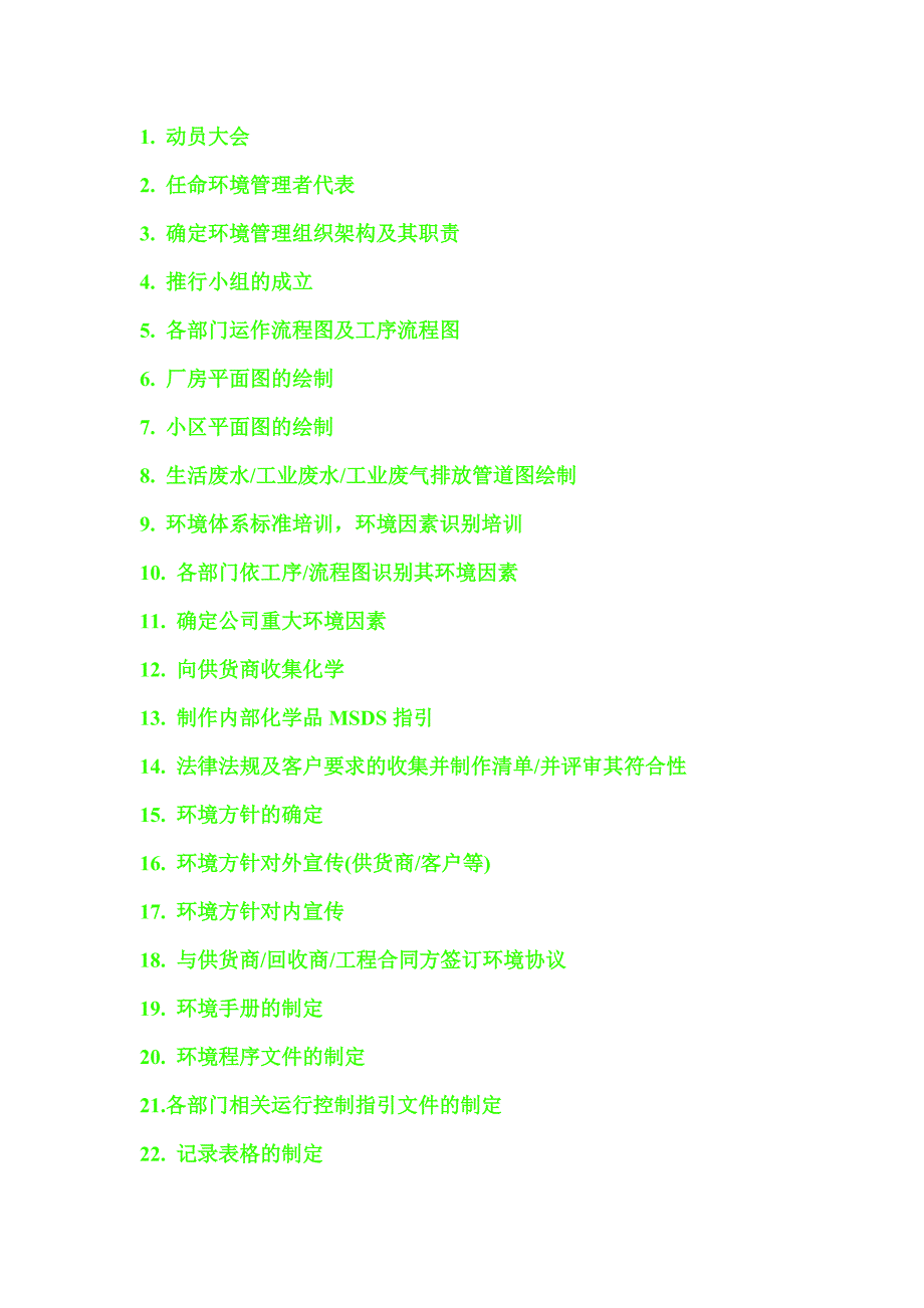 推行14001的64个步骤.doc_第1页