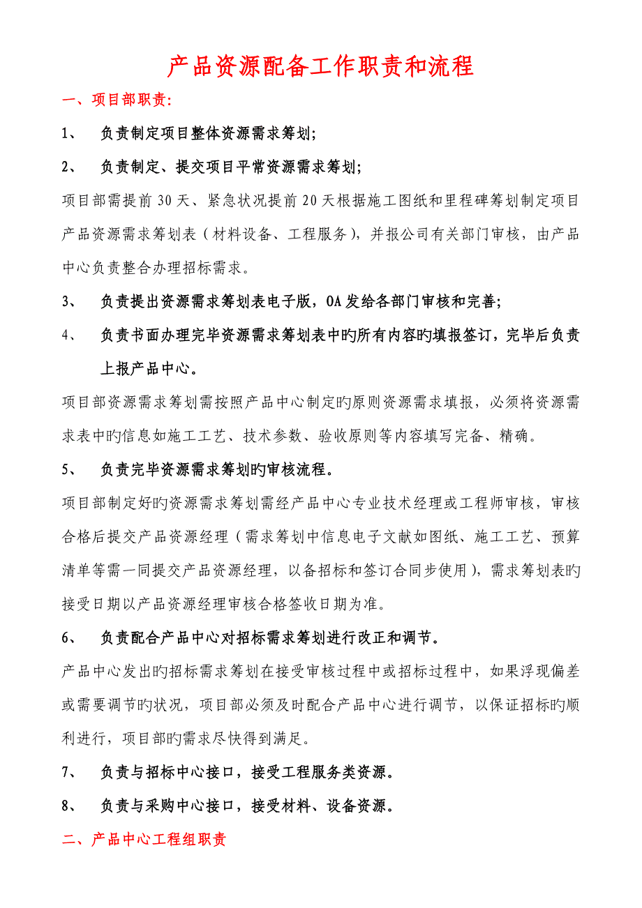 产品资源配置职责和流程_第1页