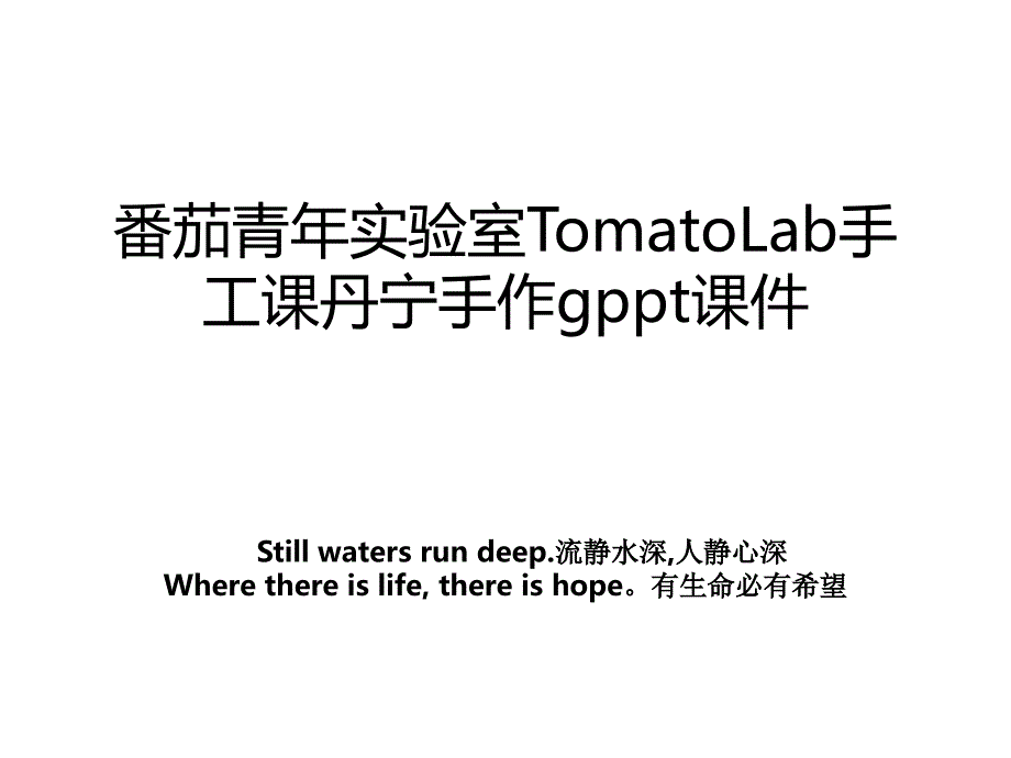 番茄青年实验室TomatoLab手工课丹宁手作gppt课件备课讲稿_第1页