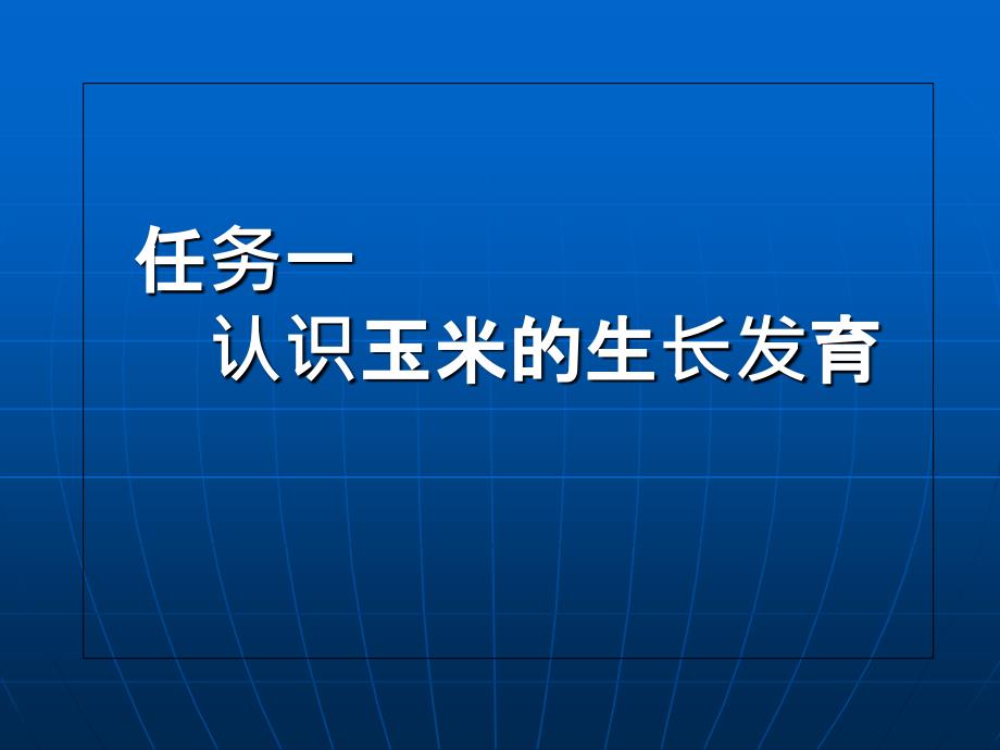 认识玉米的生长发育_第1页