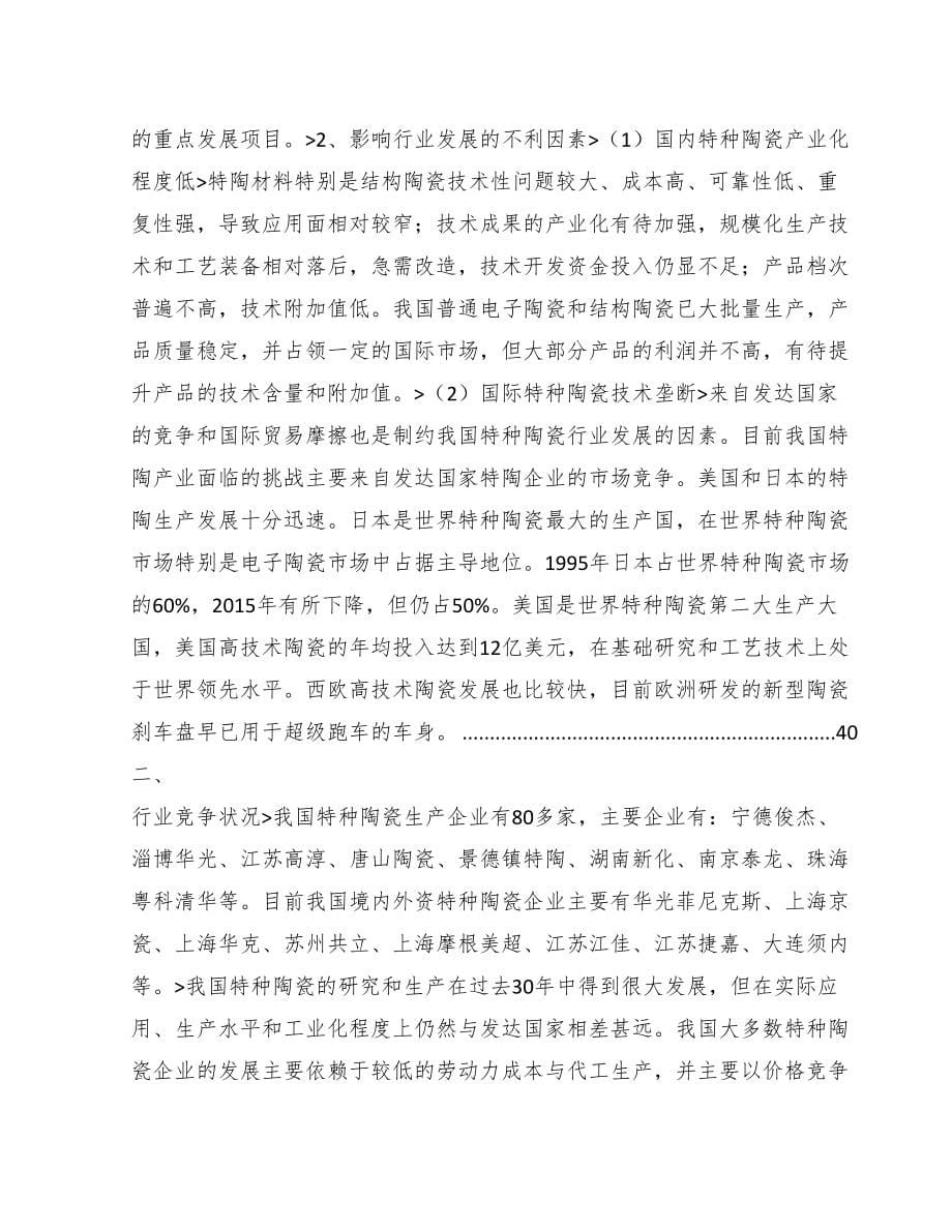 宁德关于成立特种陶瓷制品公司可行性报告(DOC 88页)_第5页