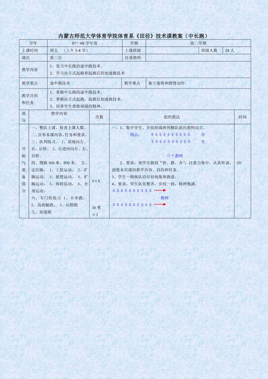 田径课教案：中长跑教案_第3页