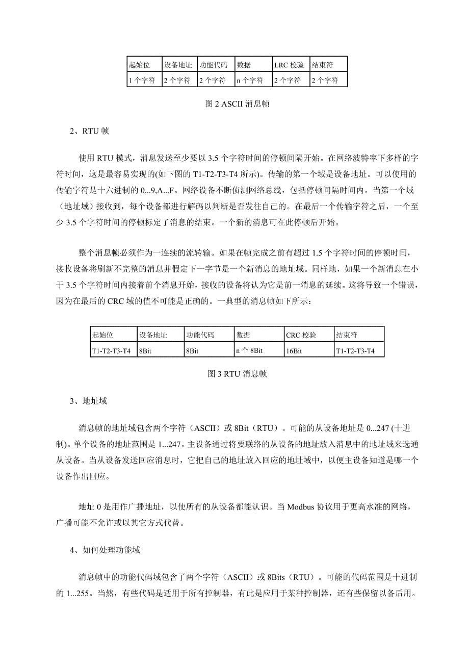 Modbus通信协议及编程举例_第5页