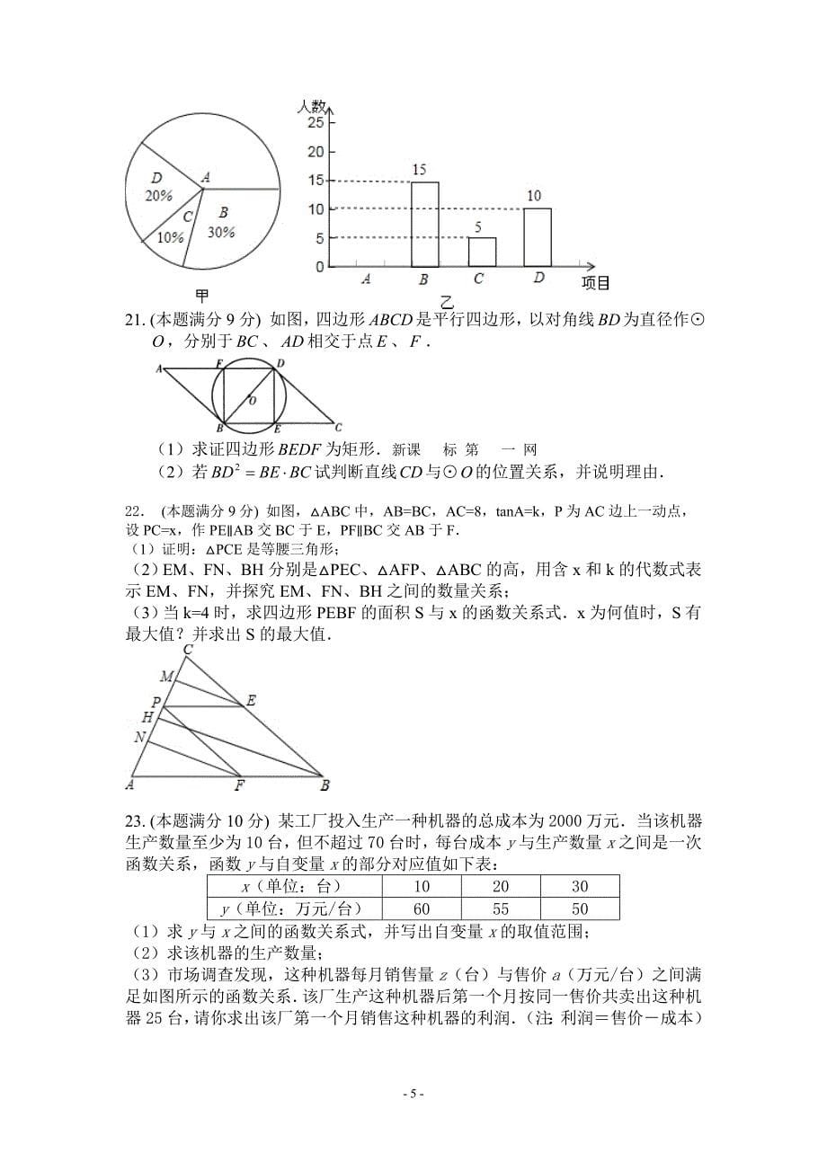 初三中考模拟卷8(20140523)_第5页