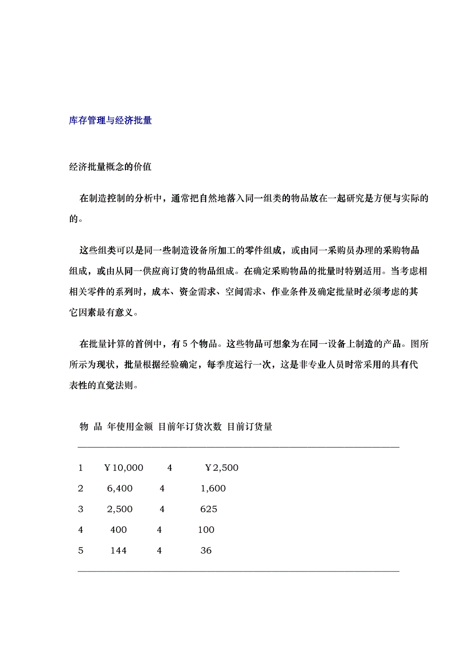 库存管理与经济批量_第1页