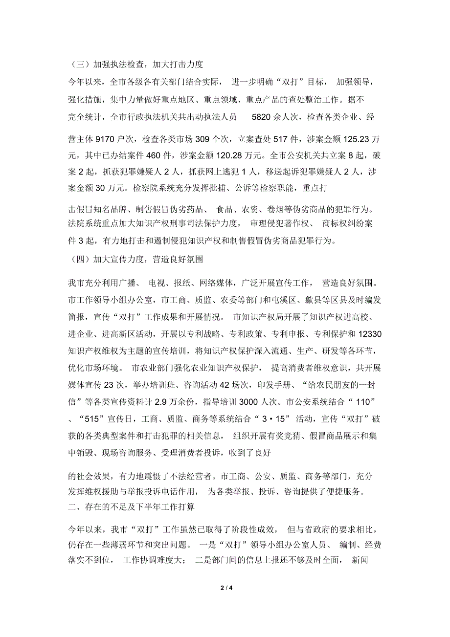 2019年上半年打击侵权假冒工作总结及下半年工作打算_第2页