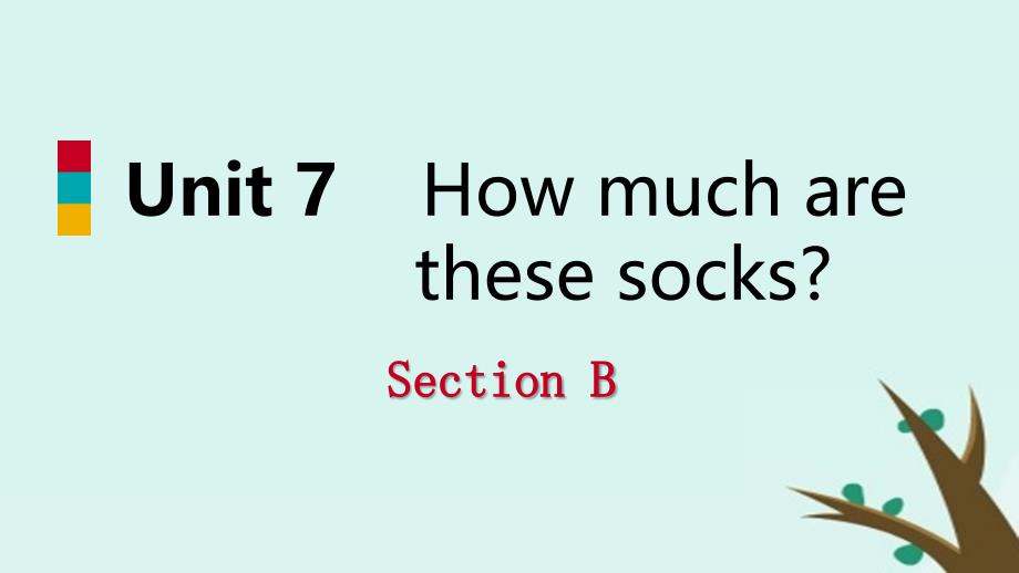 七年级英语上册 Unit 7 How much are these socks Section B （新版）人教新目标版_第1页