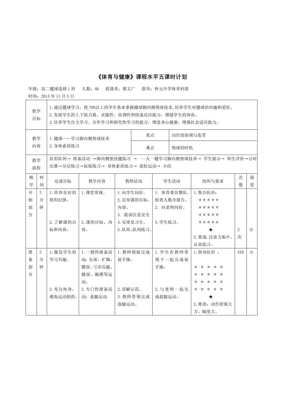 新2014毽球教学设计蔡文广_第5页