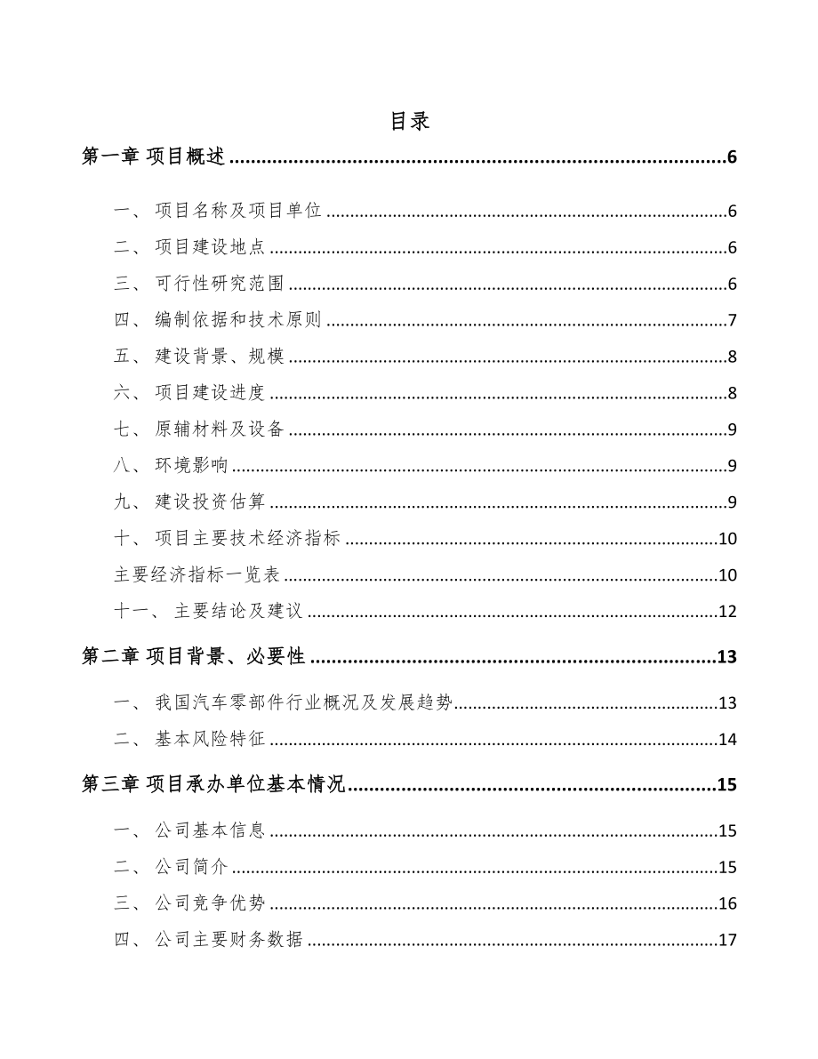 某某某汽车橡胶制品项目可行性研究 报告(DOC 68页)_第1页