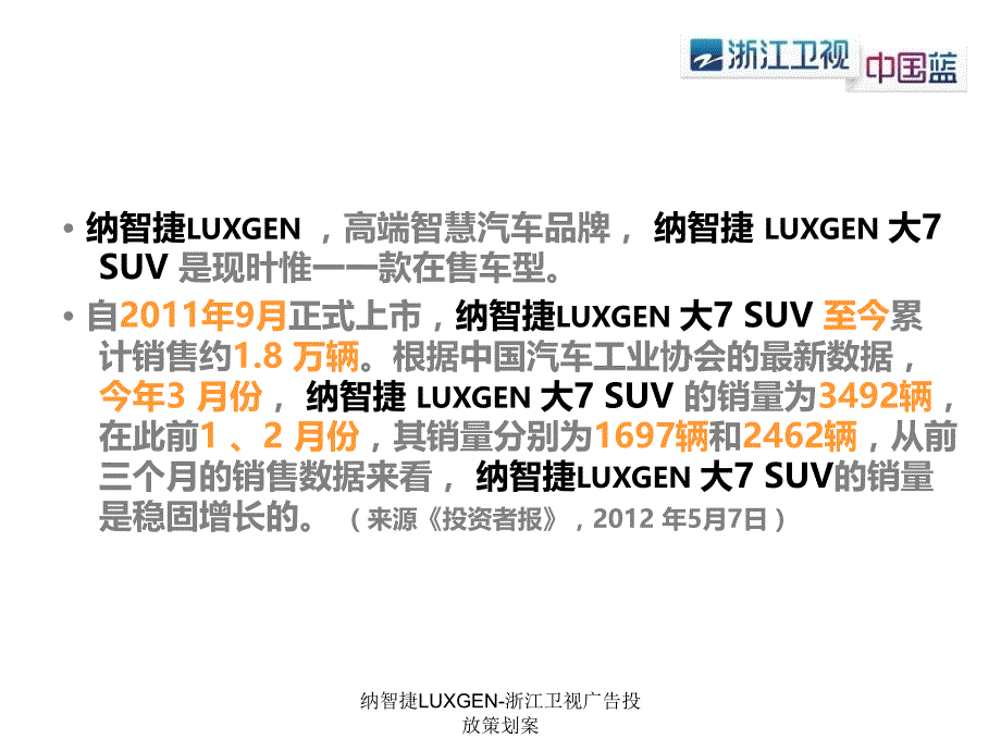 纳智捷LUXGEN浙江卫视广告投放策划案课件_第4页