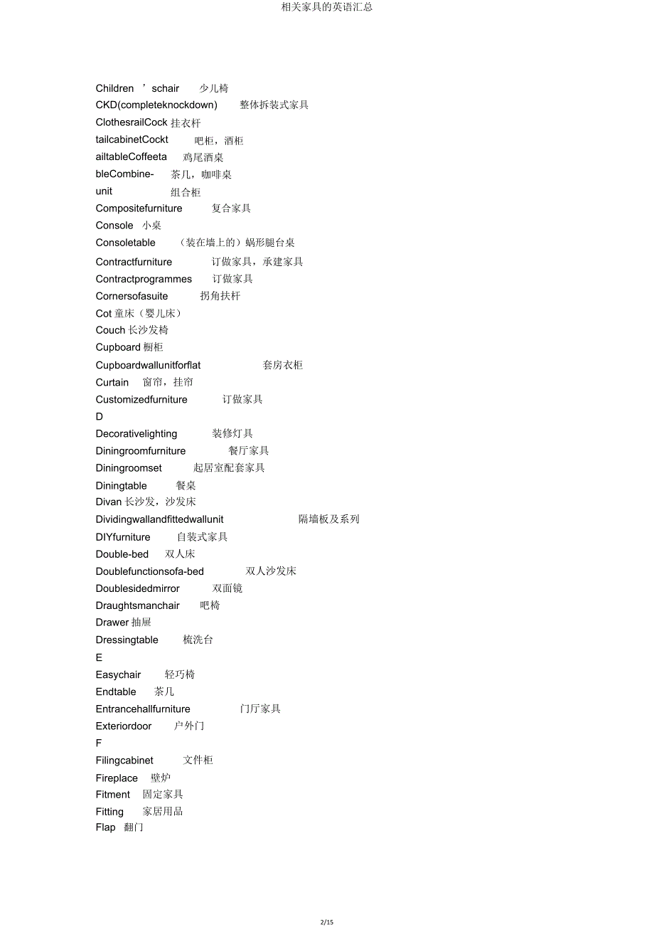 有关家具英语汇总.doc_第2页