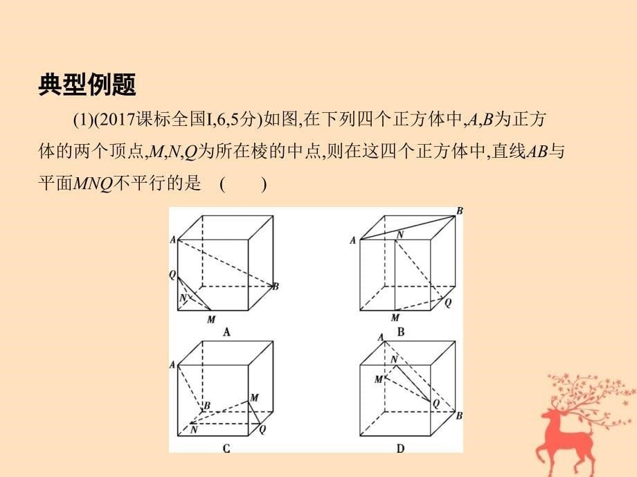 2018届高三数学二轮复习 第一篇 专题突破 专题五 立体几何刺 第2讲 空间点、线、面的位置关系课件 文_第5页