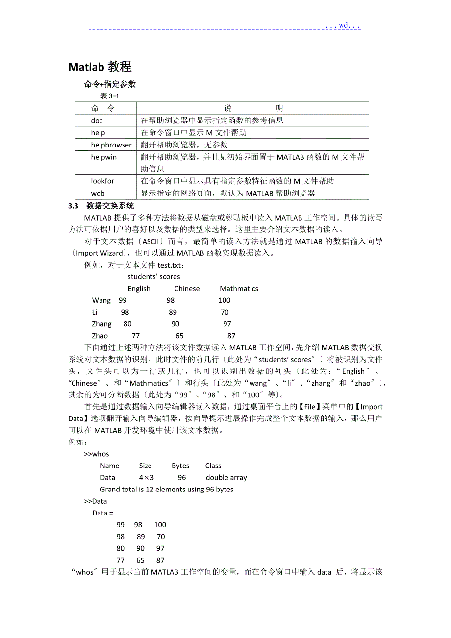 Matlab学习笔记_第1页