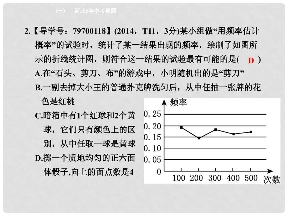 中考数学总复习 第8单元 统计与概率 第32课时 概率课件_第5页