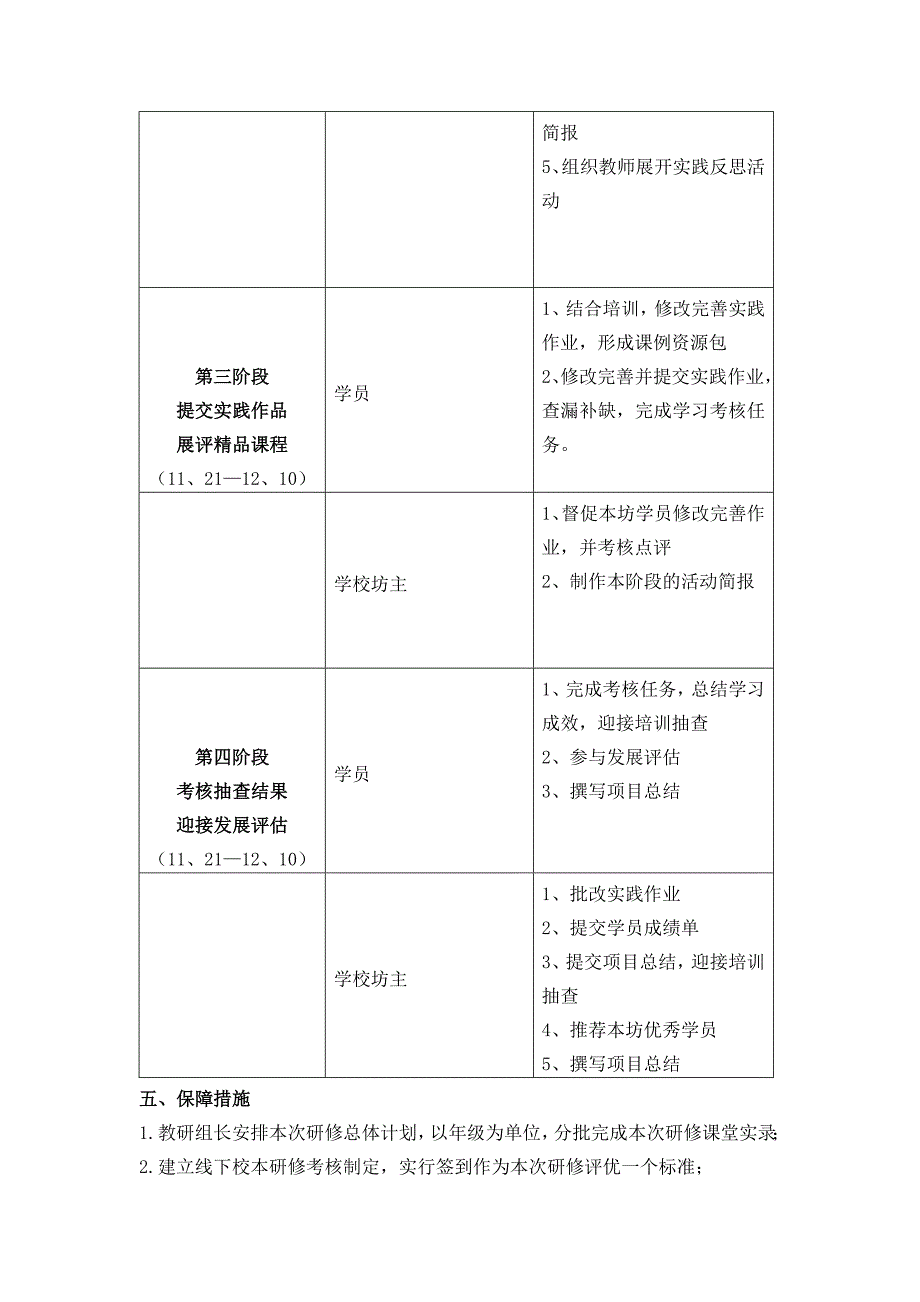 北白象镇第五小学数学校本研修计划_第3页