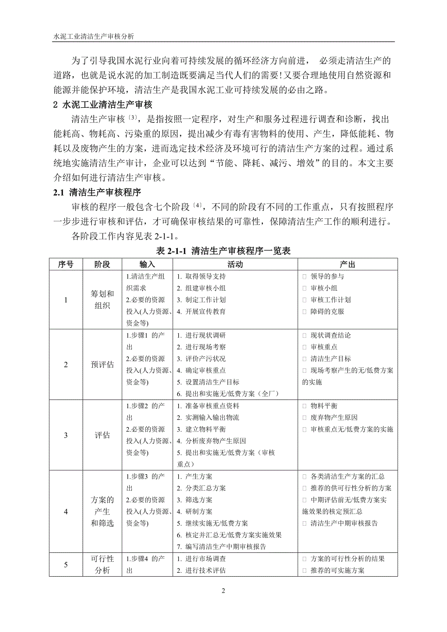 水泥工业清洁生产审核报告_第4页