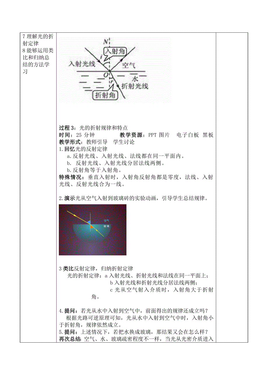 人教版光的折射教学设计模板_第4页