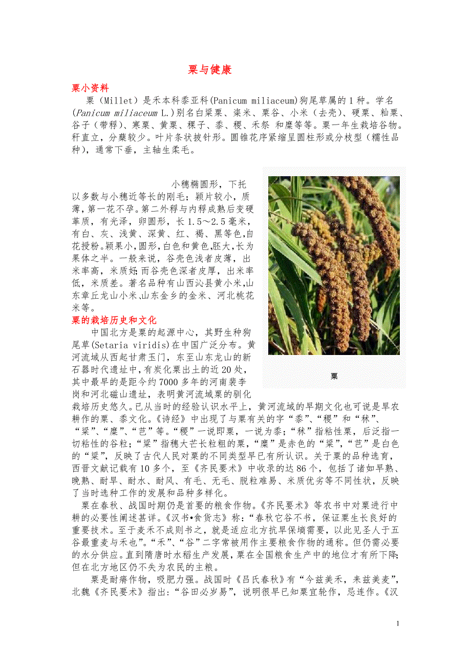 谷物与健康--粟.doc_第1页