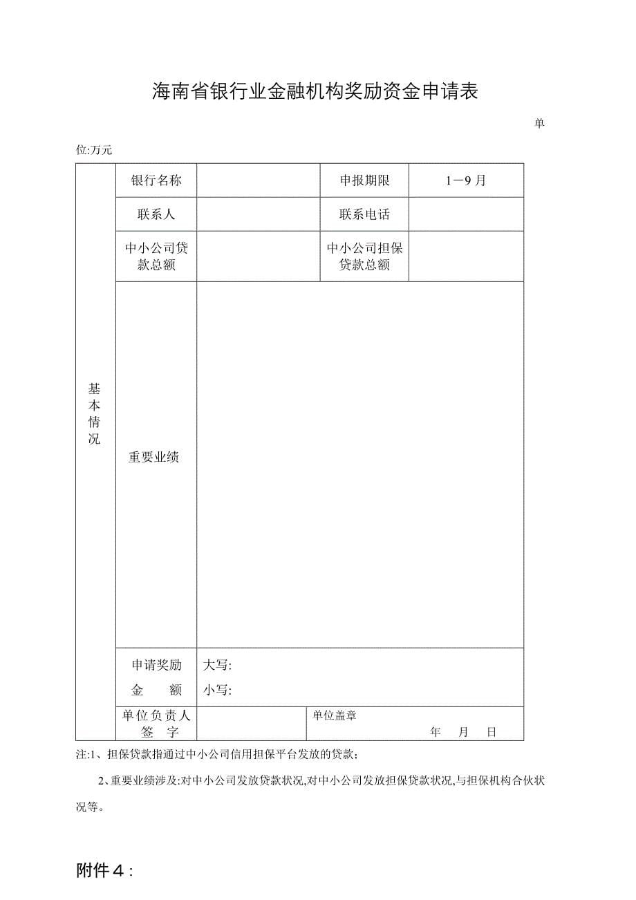 附表1担保机构风险补贴申请表_第5页