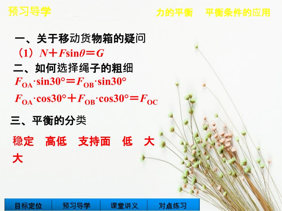 201x201x高中物理4.24.3平衡条件的应用平衡的稳定性教科版必修_第3页