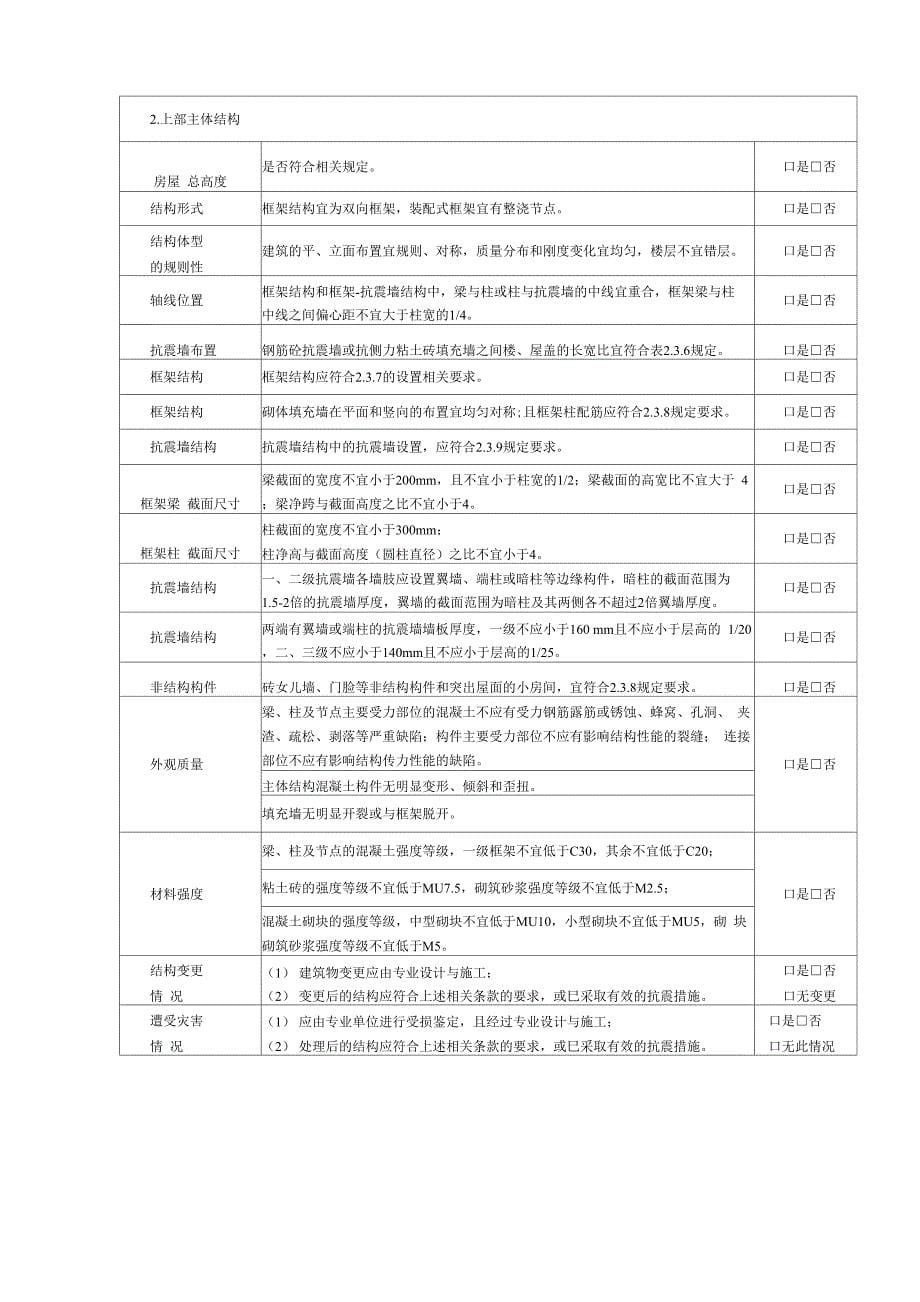 校舍建筑抗震安全排查表word精品文档11页_第5页