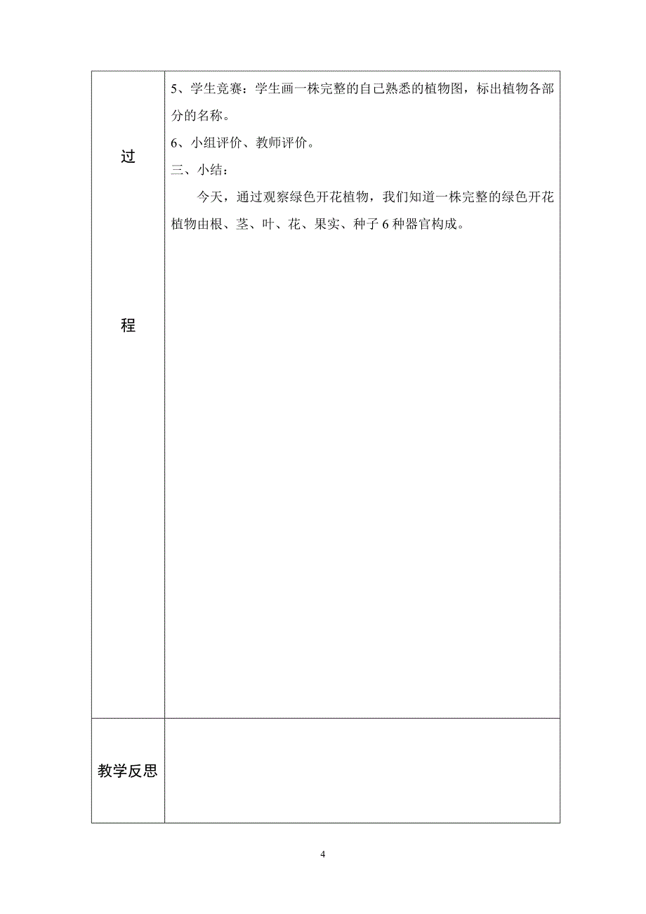 表格式四年级上册科学教案_第4页