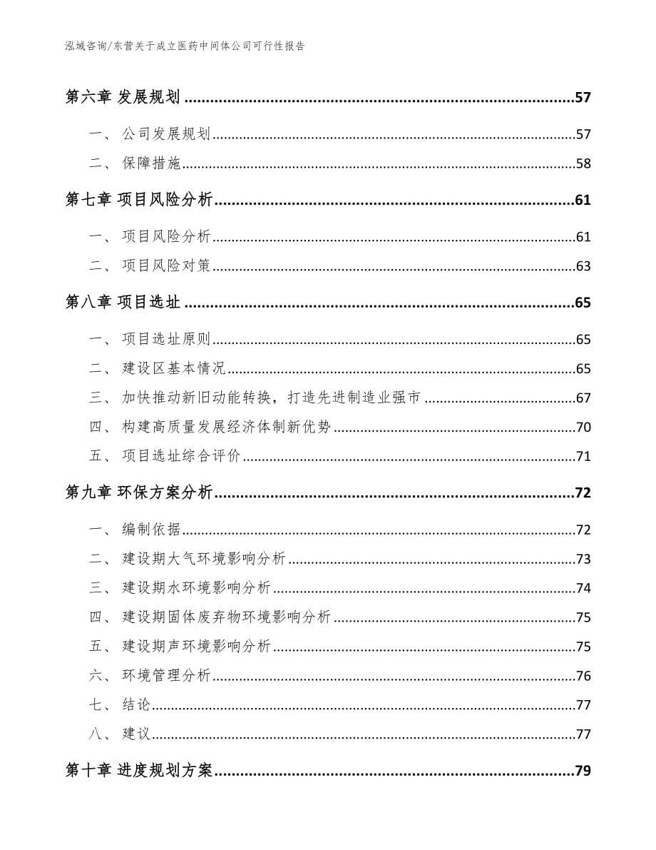 东营关于成立医药中间体公司可行性报告_参考模板_第5页