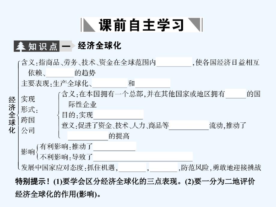 高三政治一轮复习第4单元第3节经济全球化与对外开放课件必修1_第3页