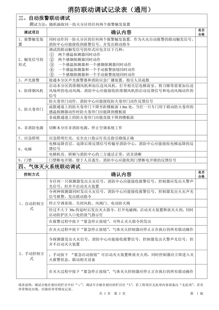 消防联动调试记录表(通用);_第2页