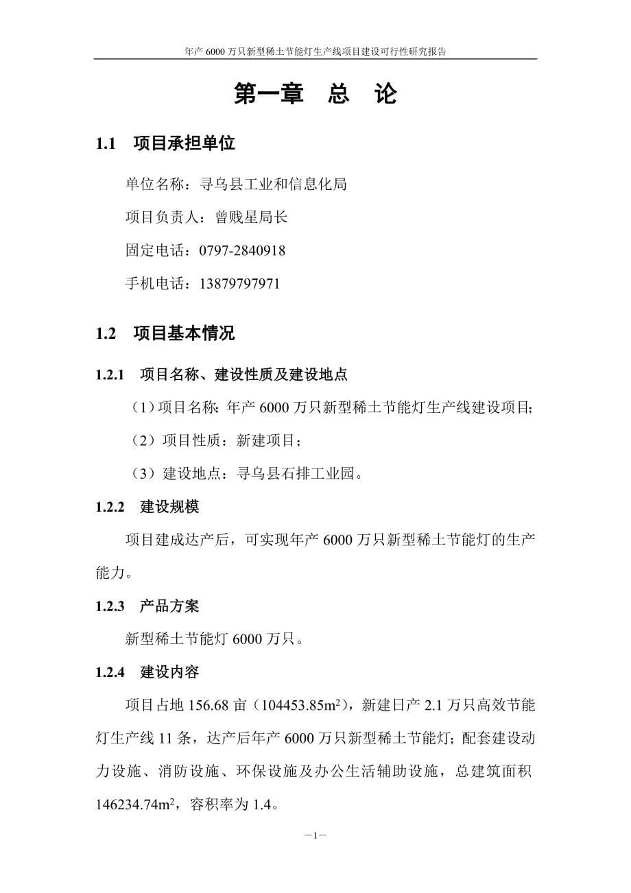 年产6000万只新型稀土节能灯生产线项目建设可行性研究报告.doc_第5页