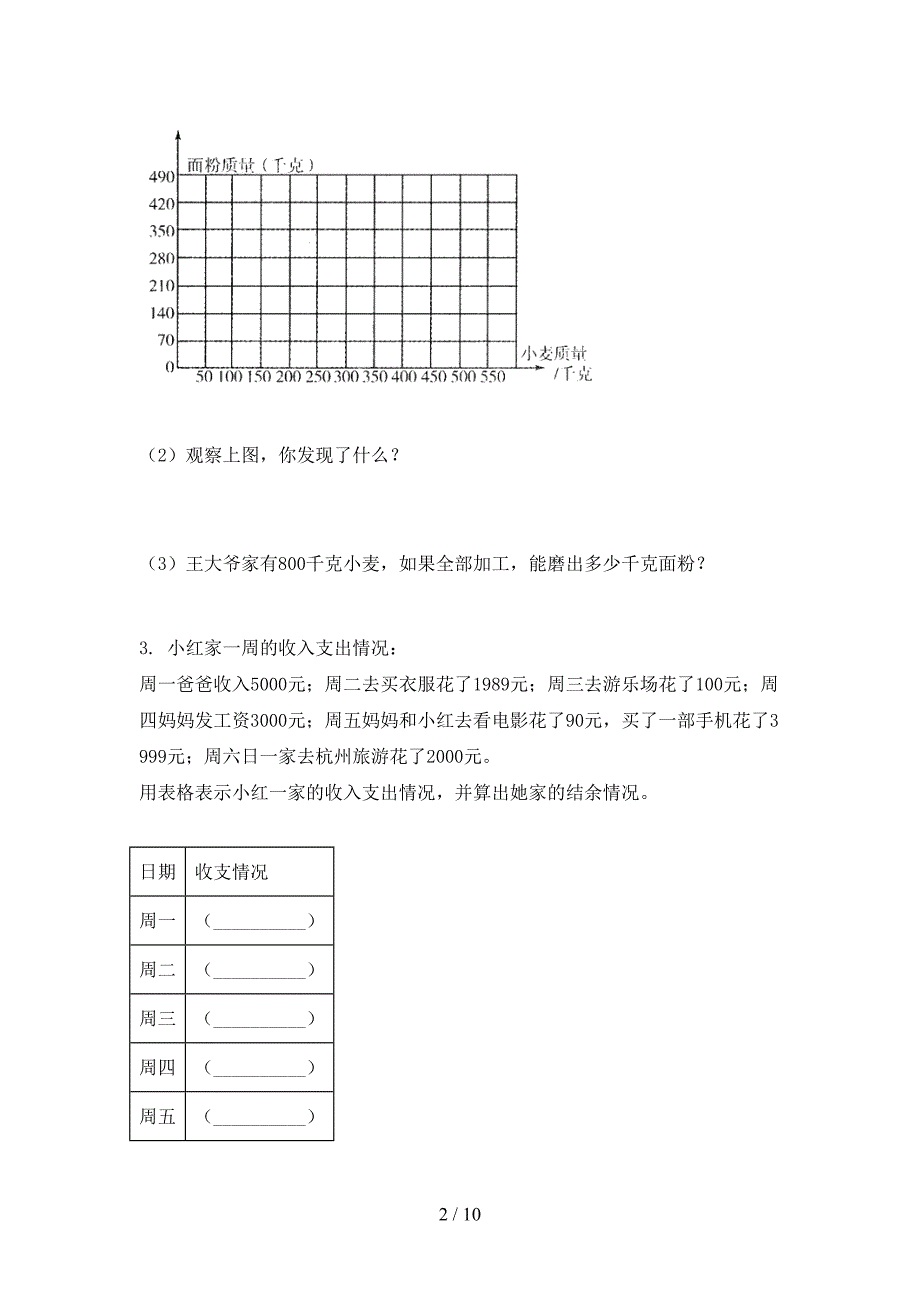 北师大六年级数学上学期应用题与解决问题专项同步_第2页