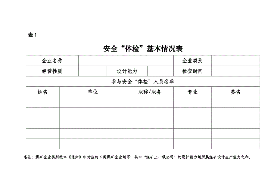 煤矿企业安全“体检”内容基础表_第2页