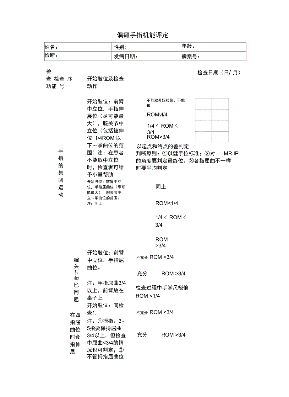 偏瘫手指机能评定教学文案_第2页