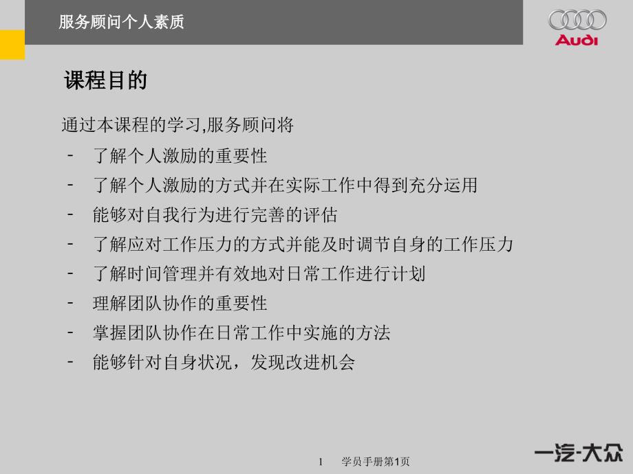 奥迪服务顾问个人素质培训教程_第2页