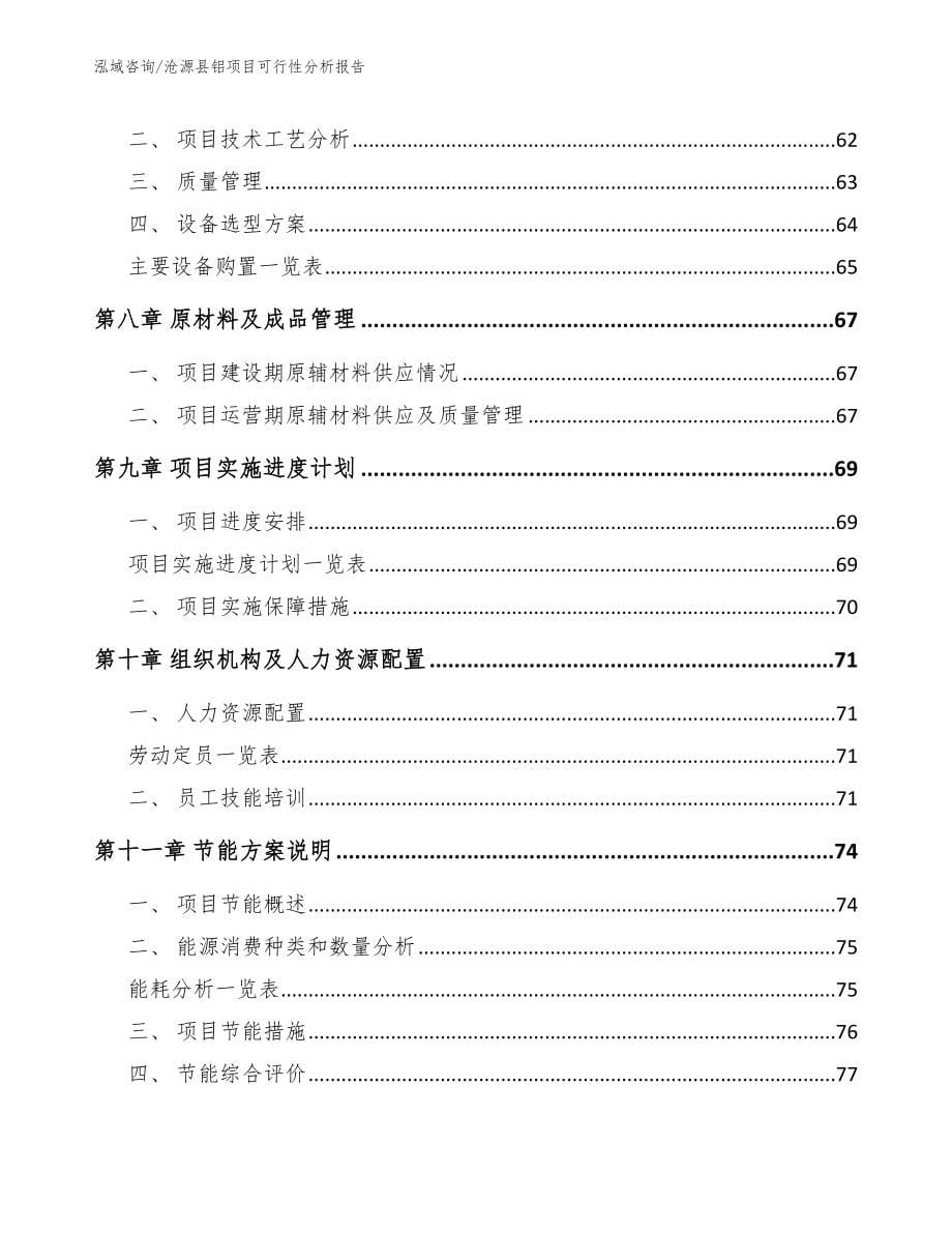 沧源县铝项目可行性分析报告（参考模板）_第5页