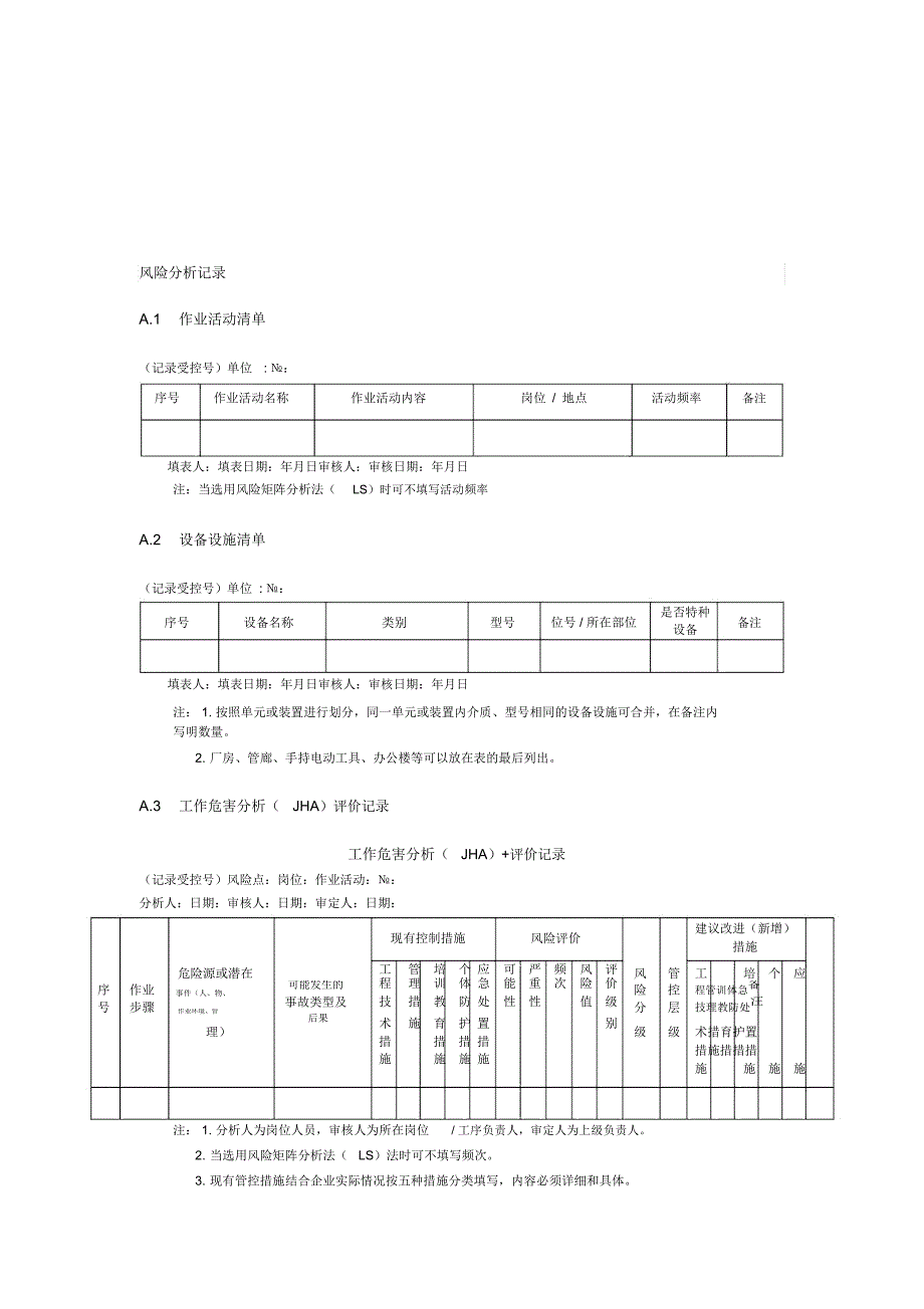 工贸企业双体系表格大全_第3页