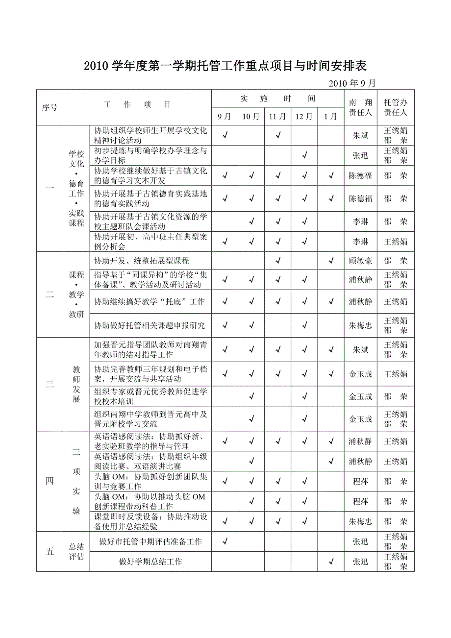 学第一学期托管工作计划_第3页