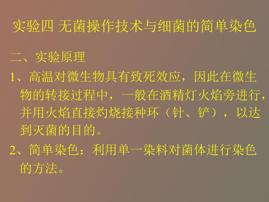 实验四无菌操作技术与细菌的简单染色_第2页