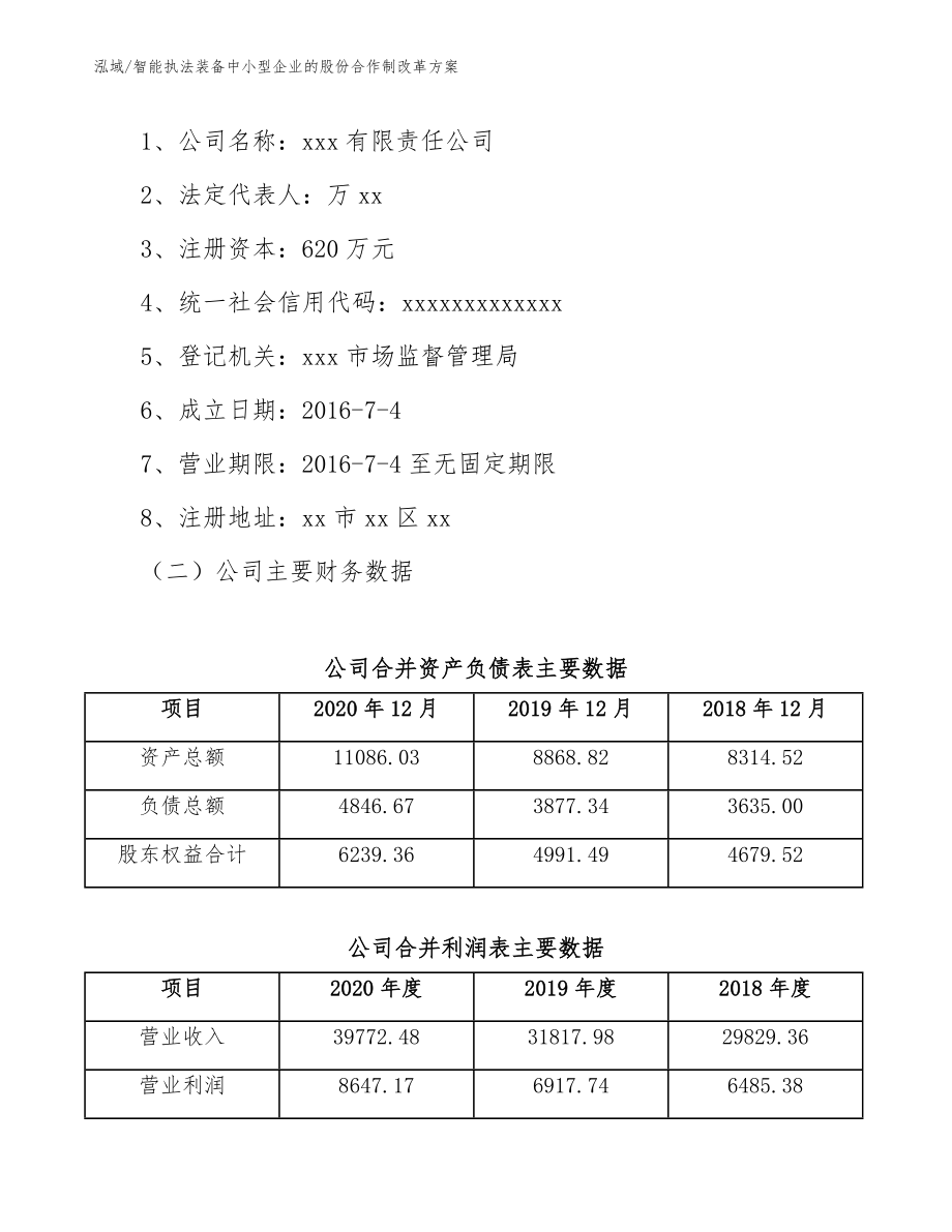 智能执法装备中小型企业的股份合作制改革方案_第2页