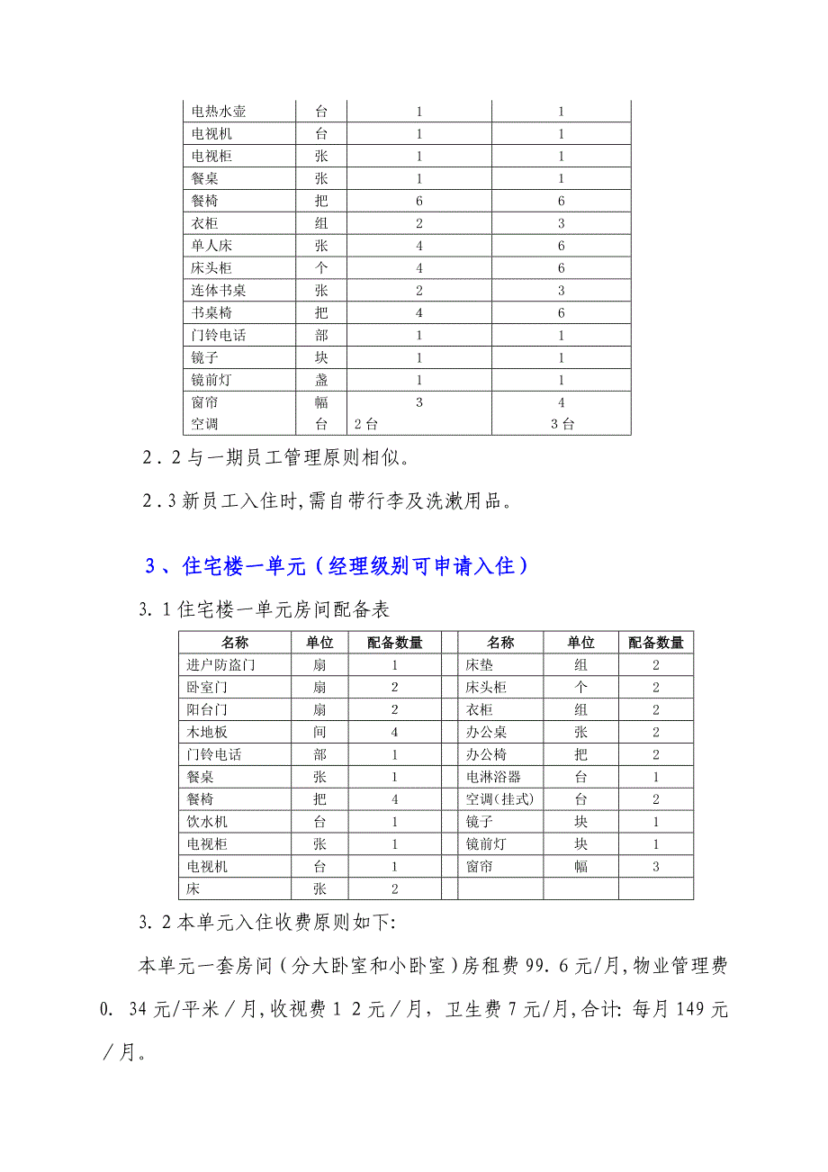 员工住宿标准_第3页