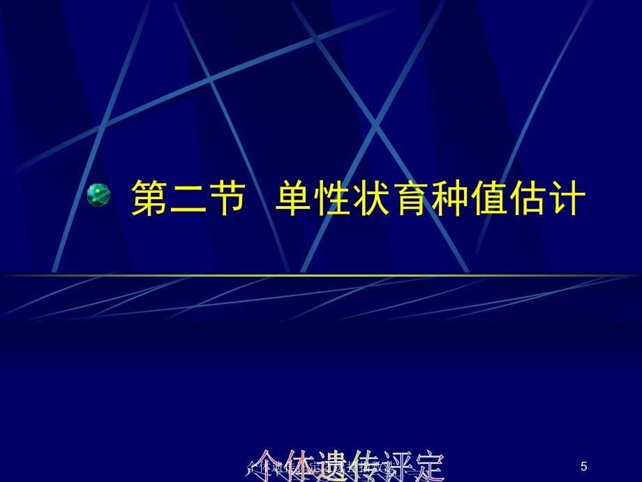 个体遗传评定之选择指数法课件_第5页