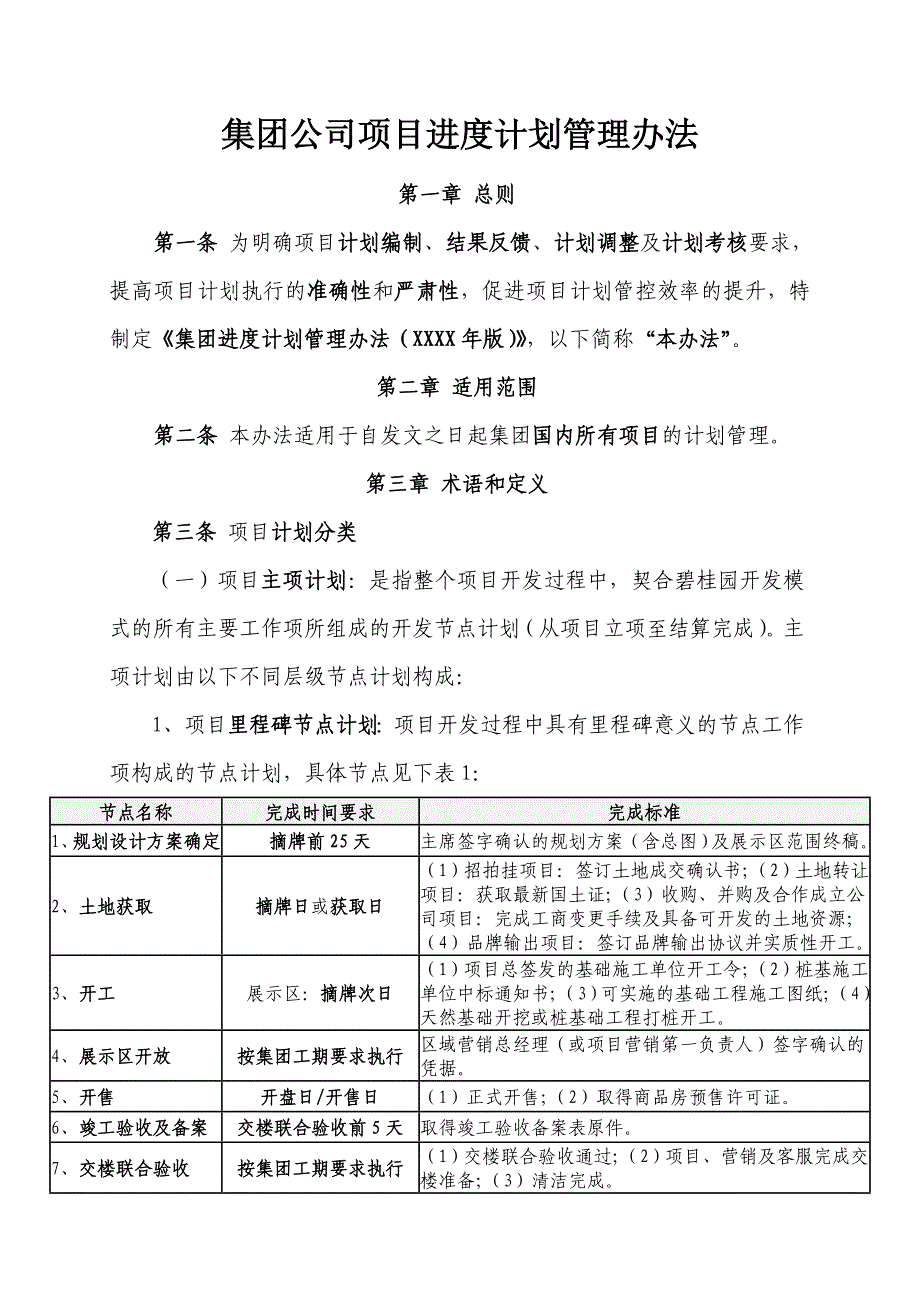 建设项目进度计划管理办法_第1页