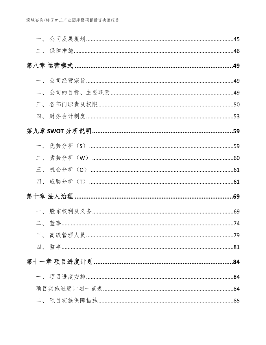 柿子加工产业园建设项目投资决策报告（模板参考）_第4页