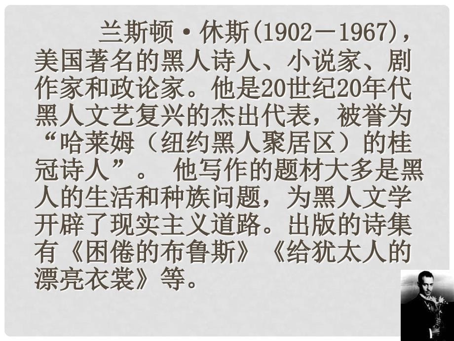 九年级语文下册 第一单元 4《黑人谈河流》课件 新人教版_第5页