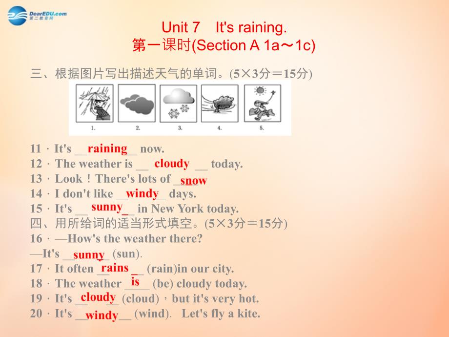 5 Unit 7 It’s raining课件_第3页