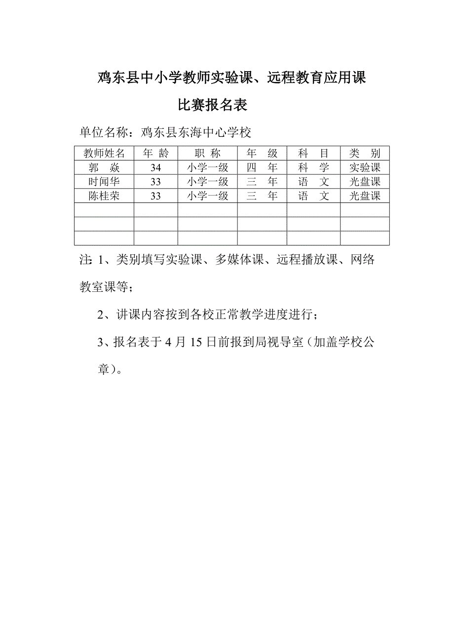 鸡东县中小学教师实验课_第1页
